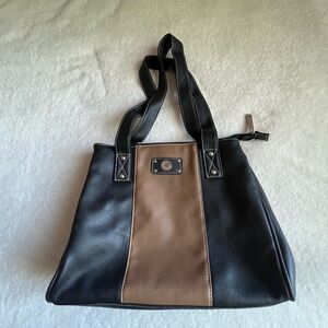 Elegant Black and Brown Tote Bag